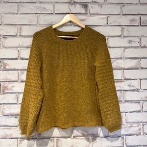 Ann Taylor wool blend sweater size small mustard